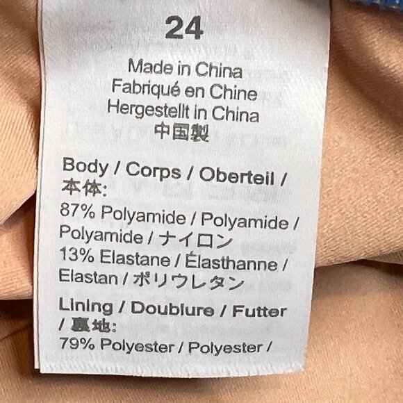 J Crew Deep V-Neck French One Piece Swimsuit Regal Blue Sz 24 New Women - Picture 7 of 8